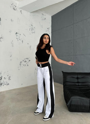 siyah 3 İplik Denim Karışımlı Pantolon