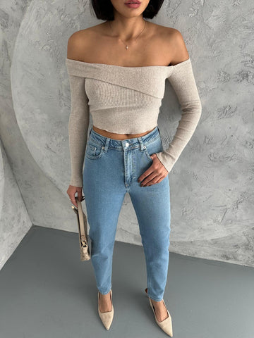 Buz Mavi Mom Jean