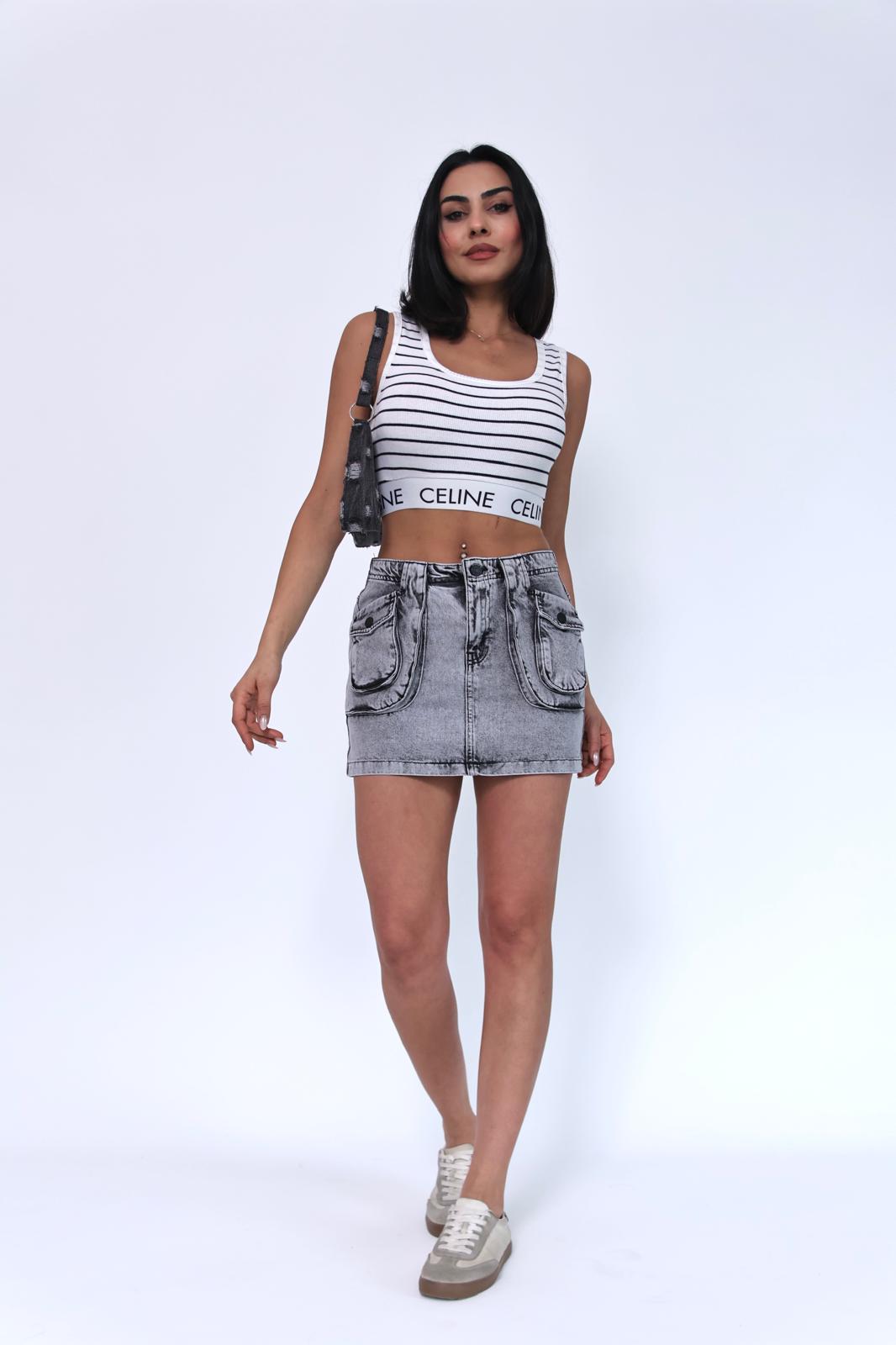 Kargo Cepli Mini Skirt